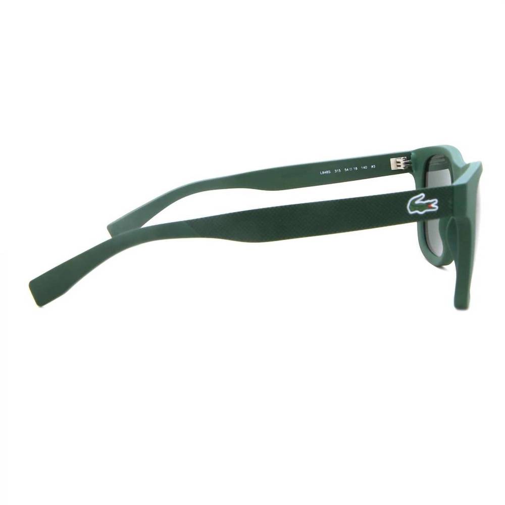 NEW LACOSTE unisex l848s sunglasses in green matte/grey - Picture 3 of 3